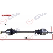 GVA Dpmix-Hb Komple Aks Sol Peugeot 307 1.4i Man. 00-07 631MM