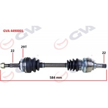 GVA Dpmix-Hb Komple Aks Sol Astra F-Vectra A 1.4i-1.6 16V 92-98 Abs Li 29 Diş 584MM