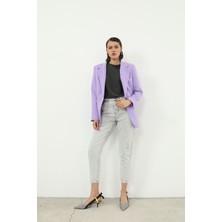 Modestim Retro Palazzo Ceket-Lila