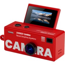 Everest ADK1984 Kırmızı 1.6mp Çevrilebilir Ekran Konteyner Tipi Retro Anahtarlık Mini Dijital Kamera