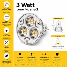 Dila’s Home 3 Watt | Power LED Ampül | LED Spot Ampül | Günışığı Iğne Ayak LED Ampül