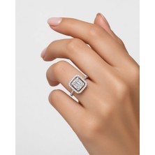 Silveranka 925 Ayar Gümüş Büyük Baget Yüzük