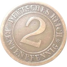 Yediotuz Digital Pazarlama 1924 Almanya 2 Pfennıg Yabancı Koleksiyon Madeni Para