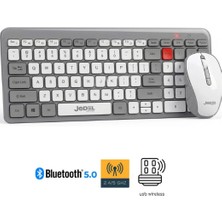 Kablosuz Slim Tasarım Ayarlanabilir 1.200 Dpı Bluetooth+2.4ghz Dual Mode Kablosuz Klavye Mouse Set