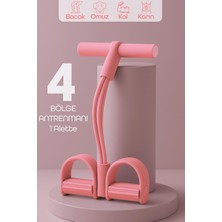 Telvesse Body Trimmer Mekik Kürek Çekme Bel Inceltme Aleti Evde Spor Lastikli Egzersiz Lastiği Pembe