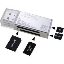 Alfais 6070 USB Çoklu Kart Okuyucu Sd Micro Mmc Ms Microsd Sdhc Hafıza Kartı Adaptörü
