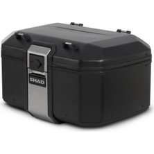 Shad TR55 Black Motosiklet Arka Çanta 55 Litre Kapasiteli Top Case Motor Çanta Alüminyum Siyah