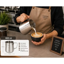 YDGR Paslanmaz Çelik Süt Köpürtme Potu – Barista Kahve Sütlüğü ve Latte Art Pitcher