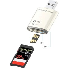 Alfais 6082 USB 3.0 2 Port  Hafıza Kartı Okuyucu Sd Sdxc Nm Çoklu Kart Dönüştürücü