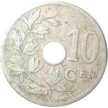 Yediotuz Digital Pazarlama 1905 Belçika 10 Centime Yabancı Koleksiyon Madeni Para