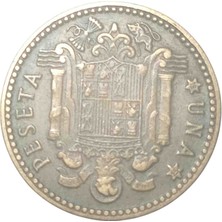 Yediotuz Digital Pazarlama 1947 Ispanya 1 Peseta Yabancı Madeni Koleksiyon Para