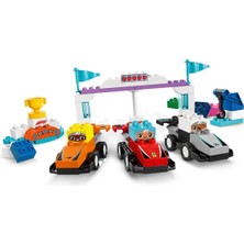LEGO Duplo Kasabası F1 Takımı Yarış Arabaları ve Sürücüler 10445