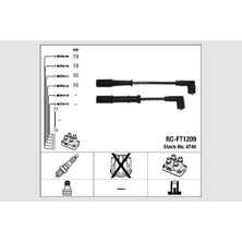 NGK Dpmix-Hb RC-FT1209 Buji Kablosu Tk Albea Sole-Palio Sole 1.4 8V-DOBLO-DOBLO Kargo 1.4ie-Grande Punto 1.2