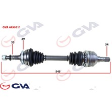 GVA Dpmix-Hb Komple Aks Sol Vectra B 1.6i-1.8i-2.0i 95-03 Abs Li 29 Diş 595MM