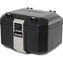 Shad TR48 Black Motosiklet Arka Çanta 48 Litre Kapasiteli Top Case Motor Çanta Alüminyum Siyah