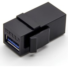 Alfais 6088 USB 3.0 A Dişi To Dişi Keystone Jack Adaptör Çevirici Uzatma Dönüştürücü Ara Bağlantı