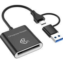 Alfais 6084 Cfexpress Type B Kart Okuyucu USB 3.2 Gen2 10GBPS Type C Çevirici Adaptör Dönüştürücü