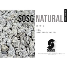 Natural Granit Dekoratif Çakıl Taşı, Gri Beyaz, 1-2 Cm, 3 Kg, Bahçe Peyzaj Saksı Akvaryum Teraryum Için Doğal Taş