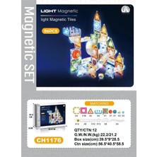 Snow Flake 7.5cm Işıklı Manyetik Blok 86 Parça