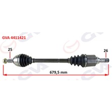 GVA Dpmix-Hb Komple Aks Sol Megane 3-Fluence 1.5 Dci 6 Vites 09 680MM