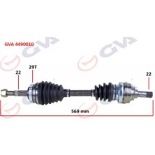 GVA Dpmix-Hb Komple Aks Sol Corsa B 1.2i 16V 93-00 Abs Li 569MM 29DİŞ