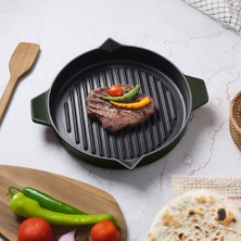 Aryıldız Duo Cast Bombe Grill Tava Fesleğen 30 cm