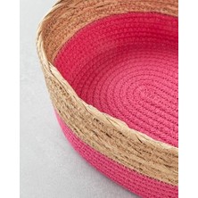 TeknoKapsül Colorful Lines Kağıt Ip Sepet Pembe