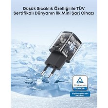 TeknoKapsül Zolo 30W Kompakt, Usb-C Gan Şarj Cihazı, Siyah – A2698