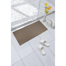 TeknoKapsül Premium Serisi Banyo - Küvet Içi Kaydırmaz Vantuzlu Hasır Desenli Diktördgen Paspas 68,5 x 35,5 Cm, Krem