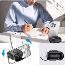 TeknoKapsül Galaxy Buds 3-Pro-3 Fe Için Lock-Stant Kulaklık Kılıfı Tek Parça Dizayn Çizilme ve Darbe Önleyici Buds 3 Pro Koruyucu Rahat Tutuşlu Güvenli Kilit Tasarımlı Buds 3 Pro Kılıfı (Siyah)
