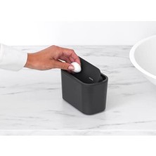 TeknoKapsül Brabantia - Mindset Banyo Atık Kutusu - Küçük Atıklar Için Ideal - Çıkarılabilir Salıncak Kapağı - Temizlemesi Kolay - Çizilmez - Korozyona Dayanıklı - Koyu Gri - 8,5 x 15 x 9,8 cm