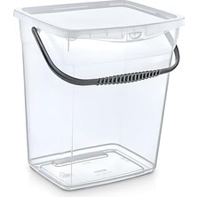 TeknoKapsül Q-Box 6 Litre Çok Amaçlı Şeffaf Saklama Kutusu – Kilitli Kapaklı, Saplı Deterjan ve Erzak Düzenleyici
