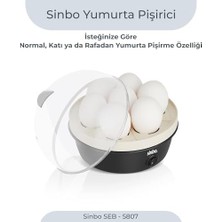 TeknoKapsül SEB-5807 Yumurta Haşlama Makinesi, 7 Yumurtalık Elektrikli Yumurta Pişirici, 350 W, Otomatik Kapanma, Sesli Uyarı, Şeffaf Kapak