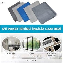 TeknoKapsül Mikrofiber Temizlik Bezi 5'li Paket, 60X40 cm Çok Amaçlı Sihirli Araba Cam, Toz, Mutfak, Oto ve Motosiklet Temizlik Bezi