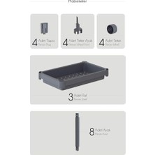 TeknoKapsül 3 Katlı Tekerlekli Raf Ünitesi - Banyo & Mutfak Organizer - Çok Amaçlı Servis Sehpası - Dar Alanlar Için Pratik Saklama Çözümü (Beyazz)