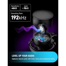 TeknoKapsül Ampligame A6V Yayıncı - Oyuncu - Gamer - Podcast - Youtuber Rgb USB Mikrofon (Siyah)