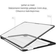 TeknoKapsül MacBook Air 13.6 Inç M2 M3 M4 M5 Uyumlu Darbe Korumalı Sert Kılıf | Rugged Koruma Hard Case – A2681 A3113 A3240 A3449 Güçlendirilmiş Köşe Koruma Şeffaf