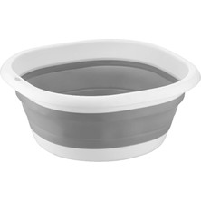 TeknoKapsül Katlanabilir Badya Leğen, 2,7 Litre, Taşınabilir, Yer Kaplamayan Çok Amaçlı Mutfak Banyo Badya