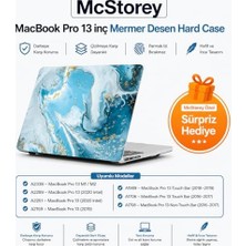 TeknoKapsül MacBook Pro 13 Mermer Desenli Kılıf A1706 A1708 A1989 A2159 A2251 A2289 A2338 M1 M2 Uyumlu Ince Hafif Sert Kapak Koruyucu Kılıf R-847
