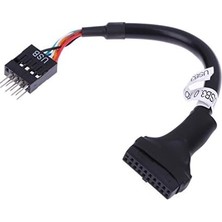 TeknoKapsül 5026 19-20 Pin USB 3.0 To 9 USB 2.0 Çevirici Dönüştürücü Adaptör Kablosu