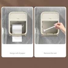 TeknoKapsül Aksesuarcı Kompakt Tasarım Banyo Tuvalet Kağıdı Saklama Kutusu, Delik Delmeden Kolay Montaj (Yeşil)