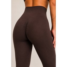 Forever More Milene Model Yüksek Bel Toparlayıcı Büzgü Detaylı Push Up Seamless Tayt