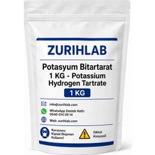Zurihlab Zurıhlab Potasyum Bitartarat 1 kg - Potassium Hydrogen Tartrate