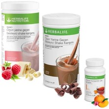 Herbalife Ahududu Shake 1 - Çikolata Shake 1 - Çay Şeftali
