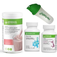 Herbalife Kilo Yukarı Set1- Ahududu Beyaz Çikolata Shake, Bir Extra-Cal Tablet ve Bir Kadın Vitamin Tableti
