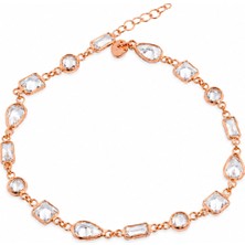 Eva Pırlanta Zirkon Taşlı Bileklik 718550 Rose