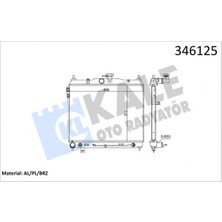 Kale Dpmix-Hb Radyatör Hyundai Getz 1.6 02-05 370X490X26 Ac /- Otom Al/pl/brz