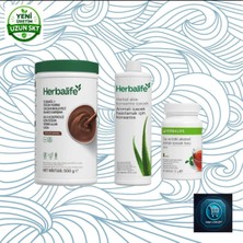 Herbalife Formül 1 Besleyici Shake Karışımı 500 G + Çay ve Bitki Ekstreli Aromalı Içecek Tozu Klasik Aromalı 51 G + Herbal Aloe Konsantre Içecek 473 ml