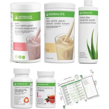 Herbalife Shake Ahududu+Vanilya + Ahududu Çay + Aloe Vera + Thermo Complete + Diyet Listesi Hediye