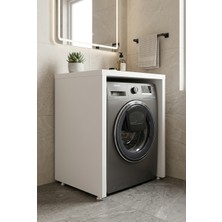 Mobilique Maya Çamaşır Makinesi Dolabı 36 mm Kalınlaştırmalı Mdf Çok Amaçlı Banyo Dolabı